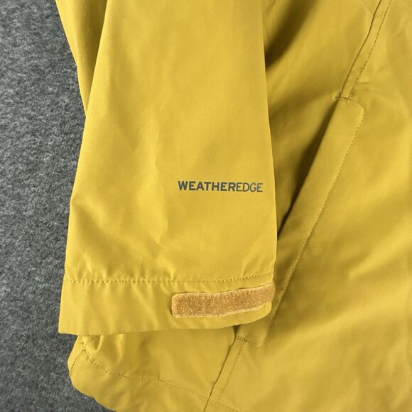 Eddie Bauer WeatherEdge Jacket Womens Sz M Yellow Waterproof Hooded Windbreaker - Picture 4 of 13